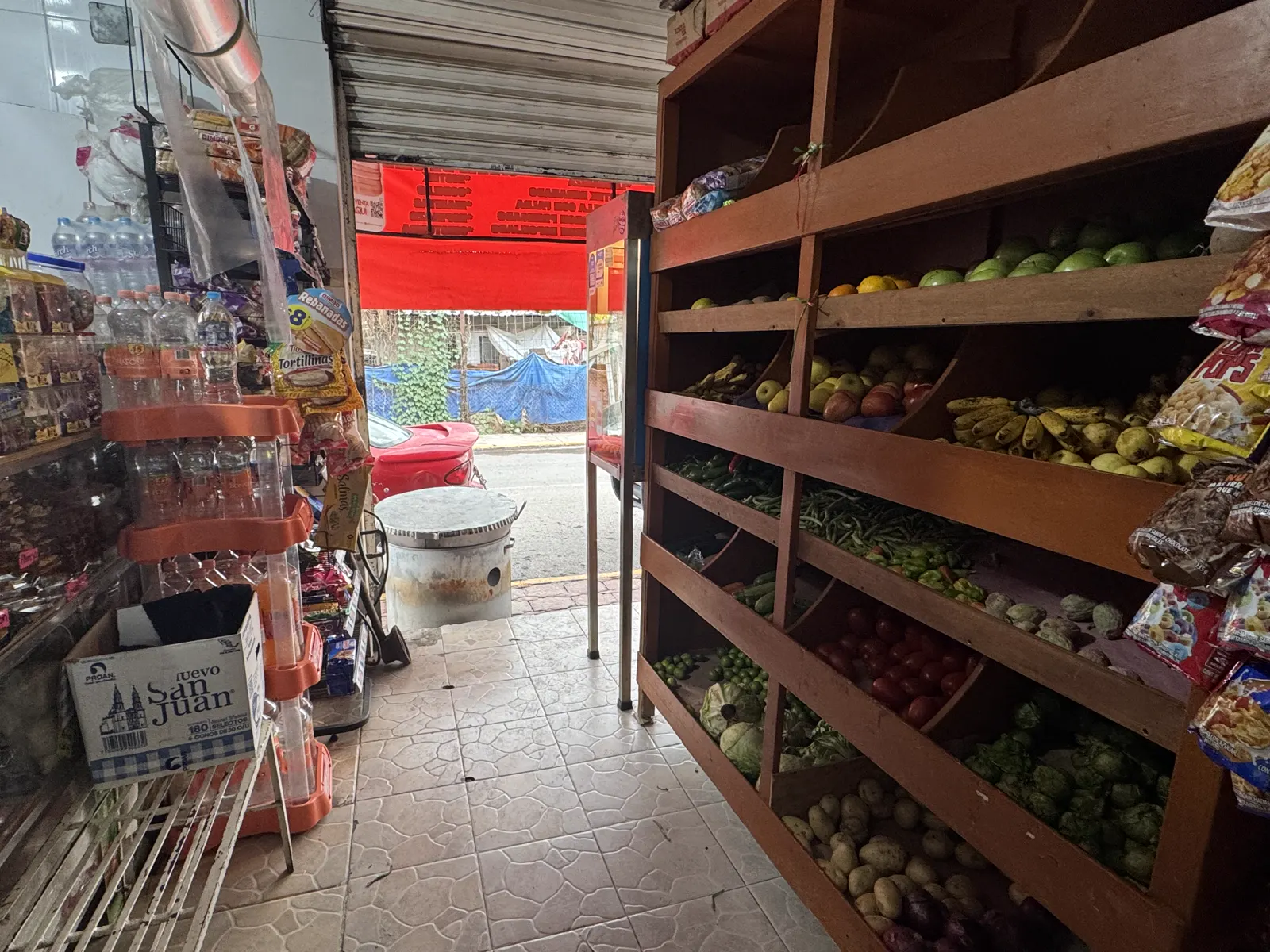 Mostrador de frutas y verduras